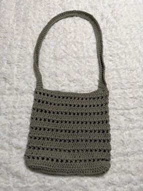 Handmade Olive Green Crochet Shoulder/crossbody Bag, handmade by me! New 10x10